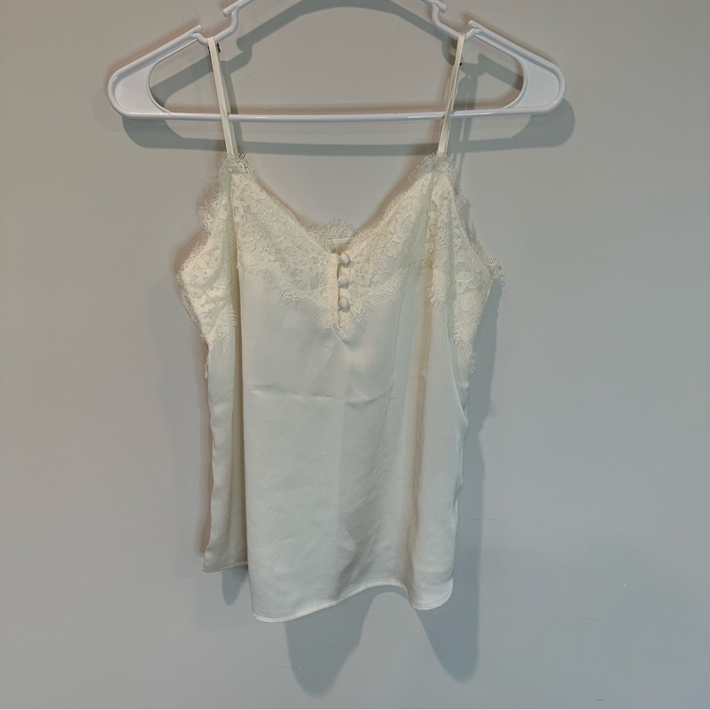 Abercrombie & Fitch Eyelash Lace Satin Camisole